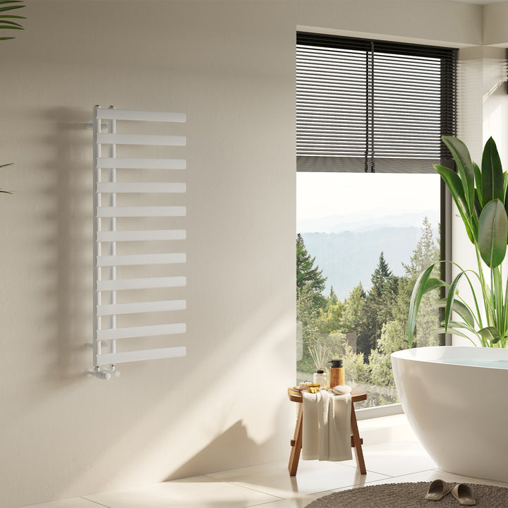 Elyan - White Towel Radiator - H1238mm x W500mm