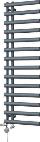 Elyan - Anthracite Dual Fuel Towel Rail H1592mm x W500mm Thermostatic
