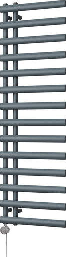 Elyan - Anthracite Electric Towel Rail H1592mm x W500mm 700w Thermostatic
