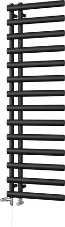 Elyan - Black Dual Fuel Towel Rail H1592mm x W500mm Standard