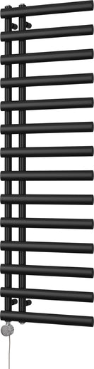 Elyan - Black Electric Towel Rail H1592mm x W500mm 600w Thermostatic