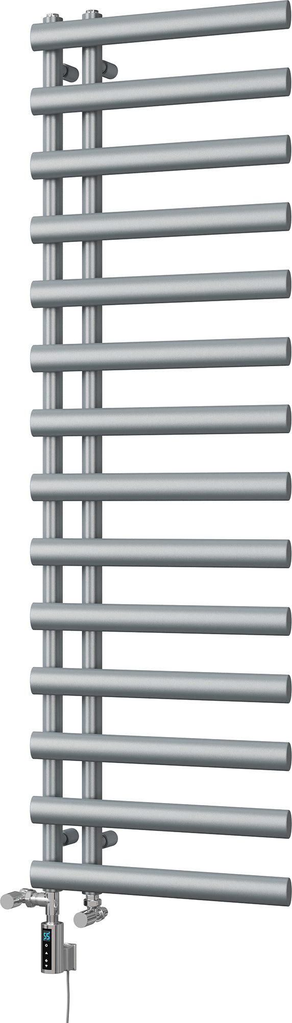 Elyan - Silver Dual Fuel Towel Rail H1592mm x W500mm Thermostatic WIFI