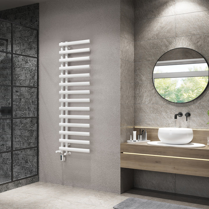 Elyan - White Dual Fuel Towel Rail H1592mm x W500mm Thermostatic WIFI