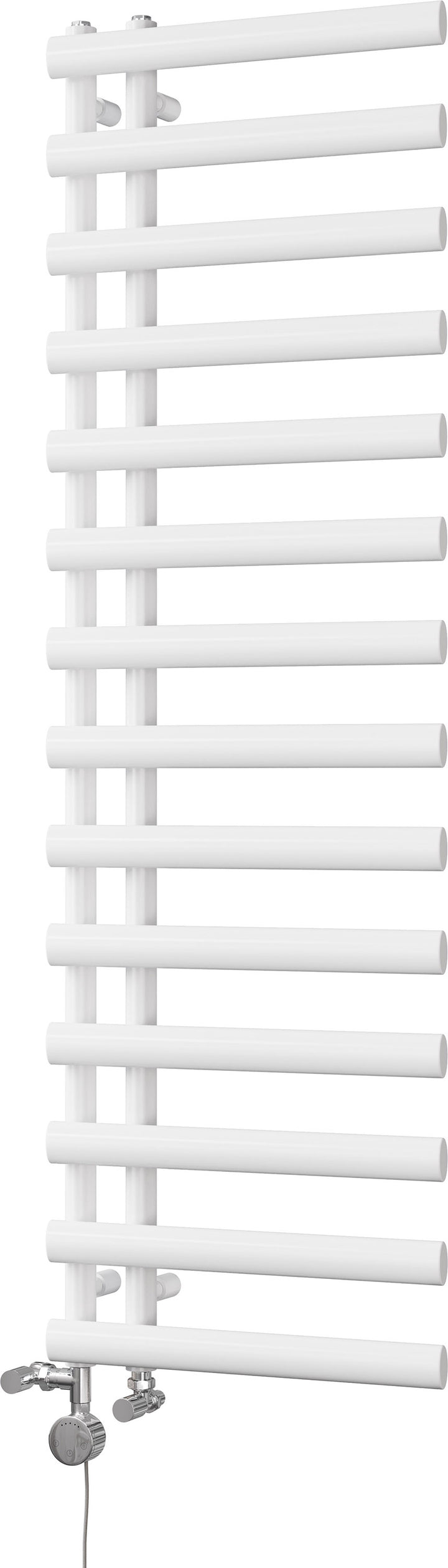 Elyan - White Dual Fuel Towel Rail H1592mm x W500mm Thermostatic