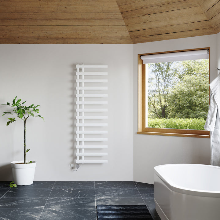 Elyan - White Electric Towel Rail H1592mm x W500mm 600w Thermostatic