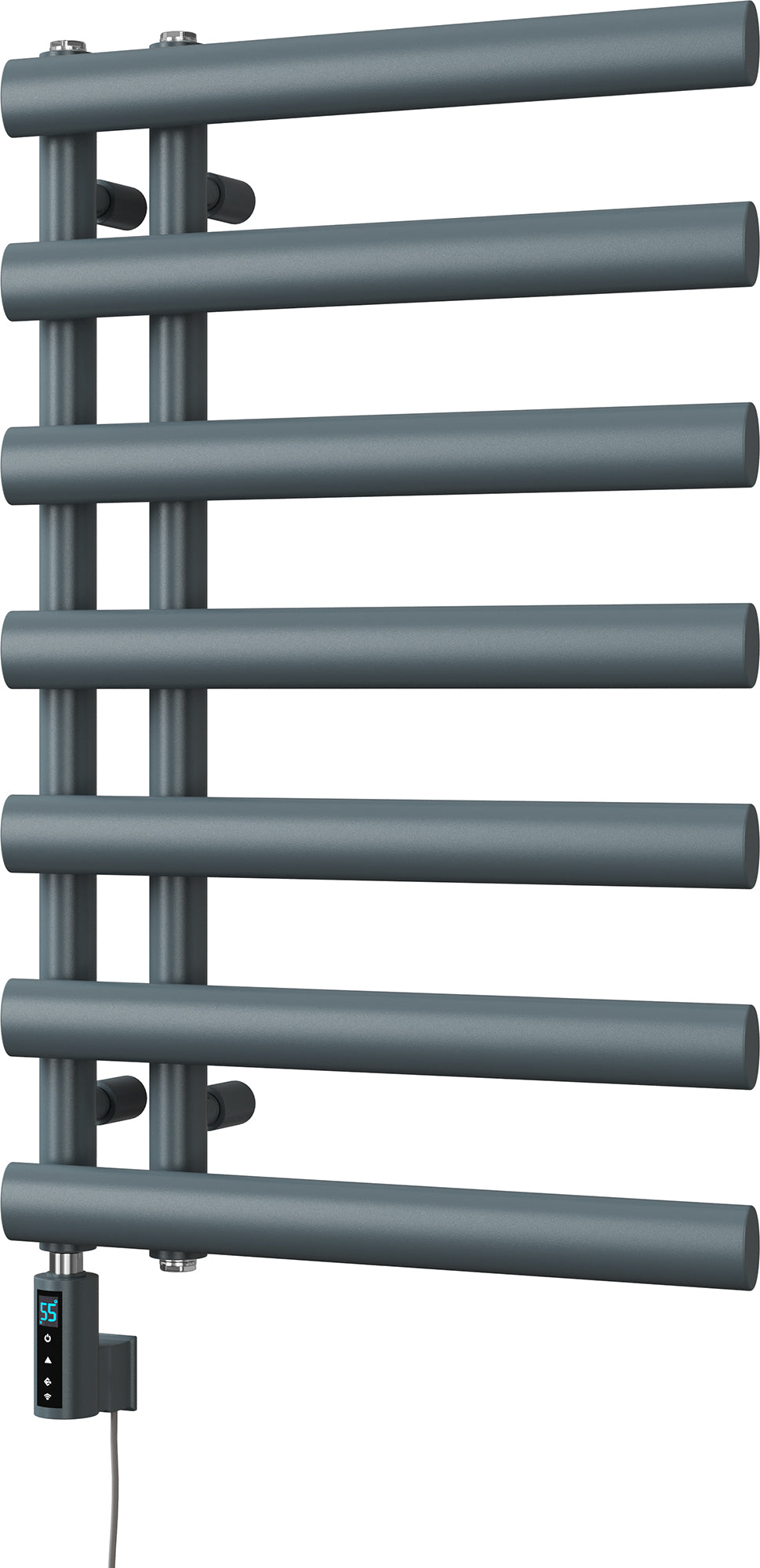 Elyan - Anthracite Electric Towel Rail H766mm x W500mm 300w Thermostatic WIFI