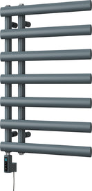 Elyan - Anthracite Electric Towel Rail H766mm x W500mm 300w Thermostatic WIFI