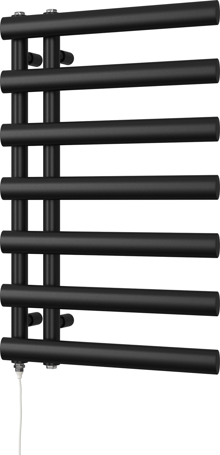 Elyan - Black Electric Towel Rail H766mm x W500mm 300w Standard