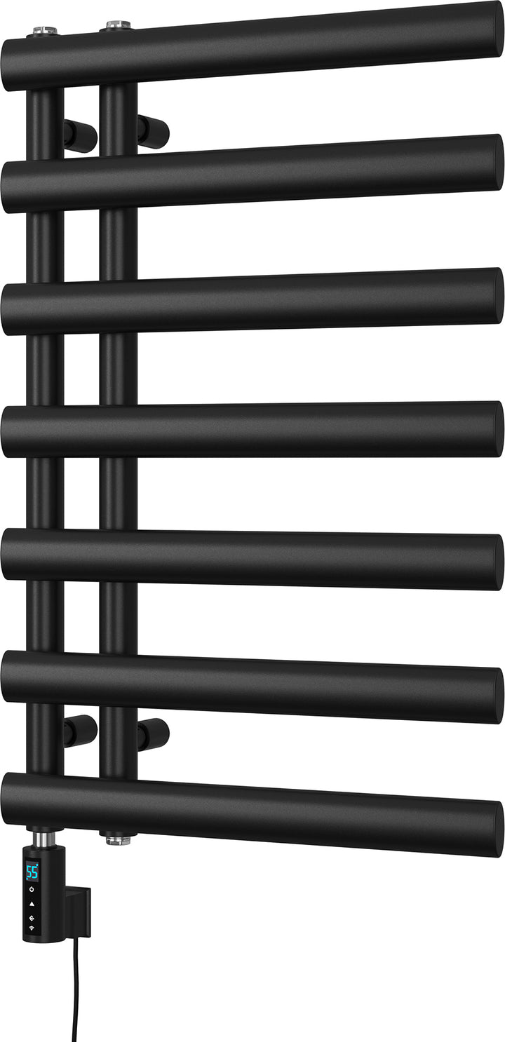 Elyan - Black Electric Towel Rail H766mm x W500mm 300w Thermostatic WIFI