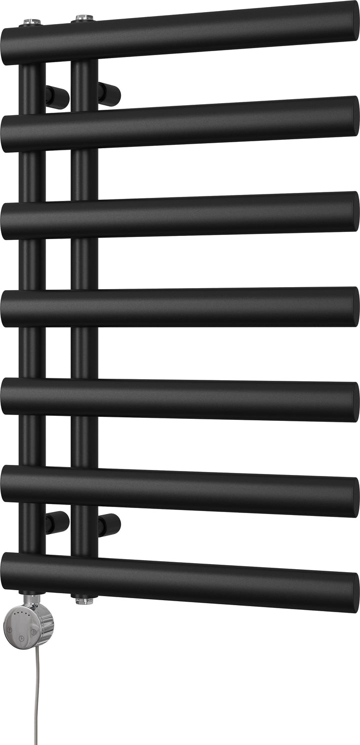 Elyan - Black Electric Towel Rail H766mm x W500mm 300w Thermostatic