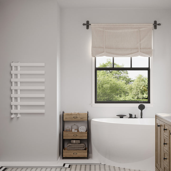 Elyan - White Towel Radiator - H766mm x W500mm