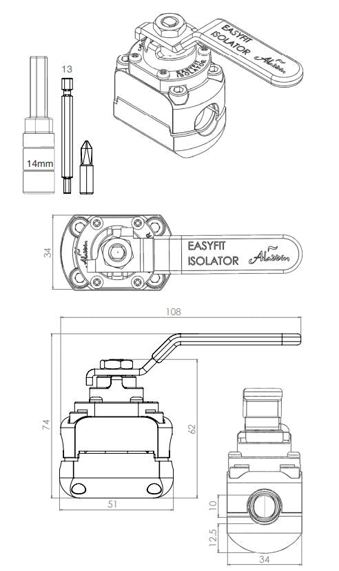 EasyFit - Isolation Valve and Tools Pack Starter Kit