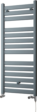 Capri - Anthracite Dual Fuel Towel Rail H1147mm x W500mm Standard - Straight
