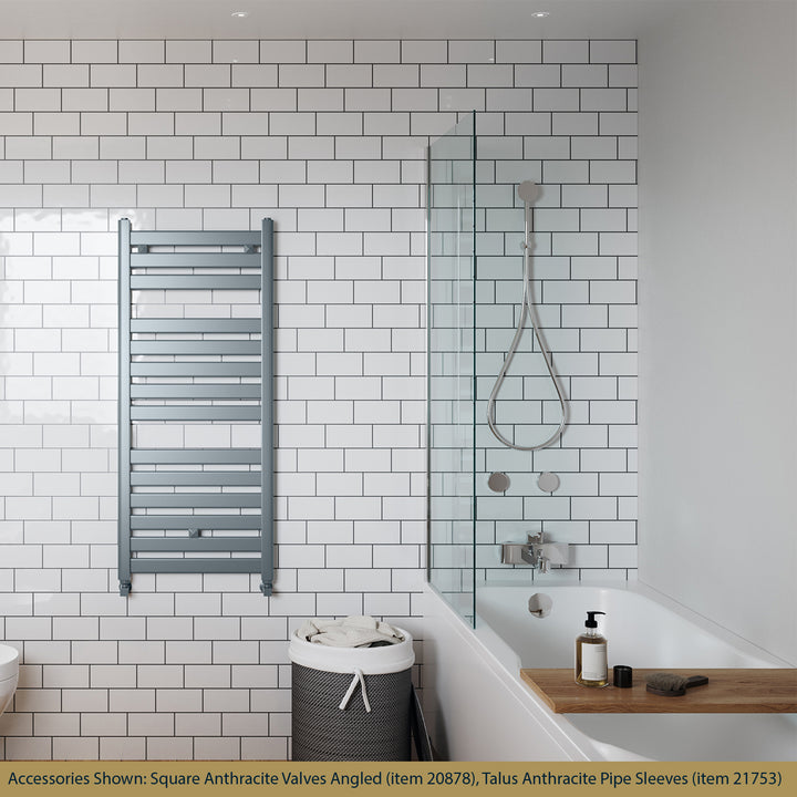 Capri - Anthracite Towel Radiator - H1147mm x W500mm - Straight