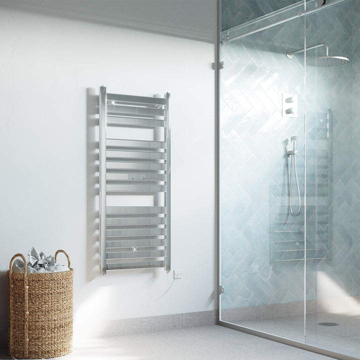 Capri - Chrome Electric Towel Rail H1147mm x W500mm Straight 300w Standard