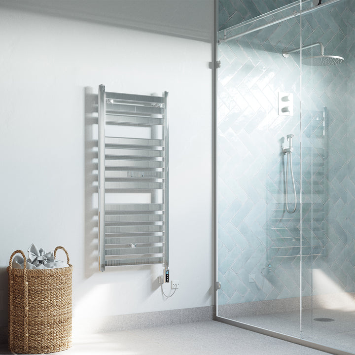 Capri - Chrome Electric Towel Rail H1147mm x W500mm Straight 300w Thermostatic WIFI