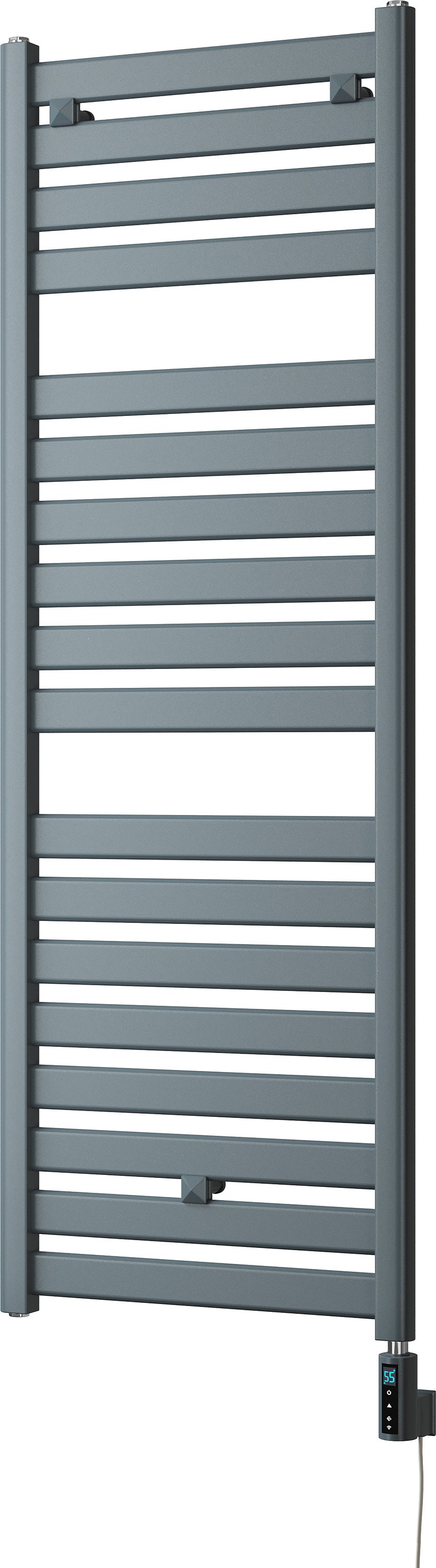 Capri - Anthracite Electric Towel Rail H1420mm x W500mm Straight 600w Thermostatic WIFI
