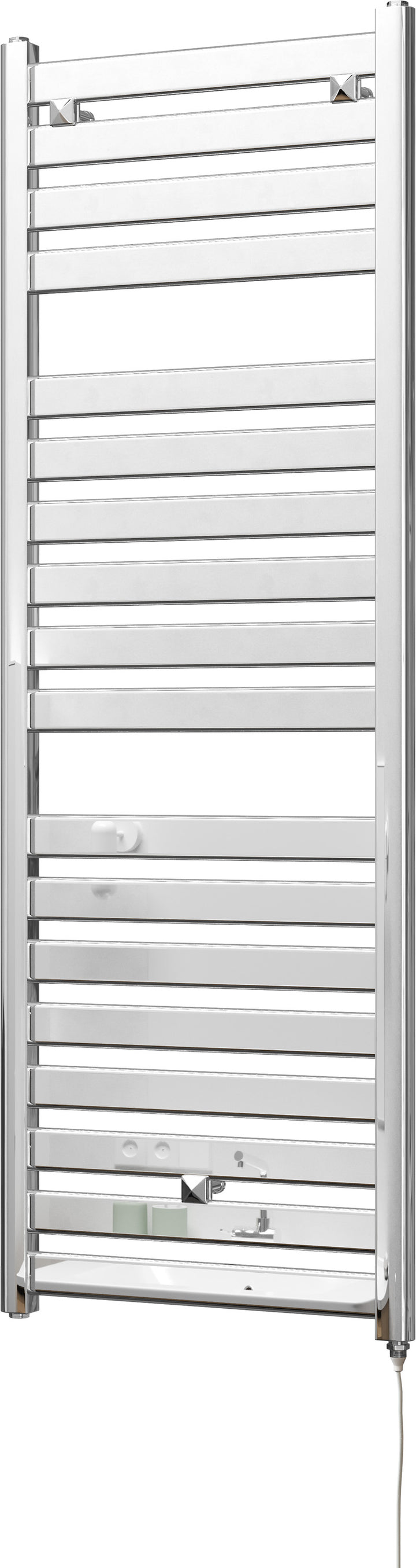 Capri - Chrome Electric Towel Rail H1420mm x W500mm Straight 300w Standard