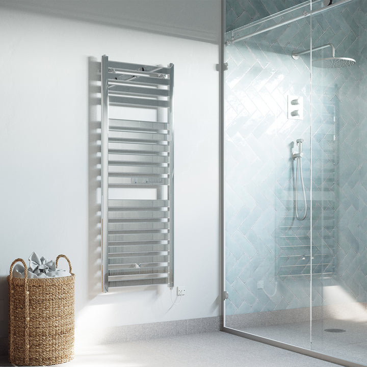 Capri - Chrome Electric Towel Rail H1420mm x W500mm Straight 300w Standard