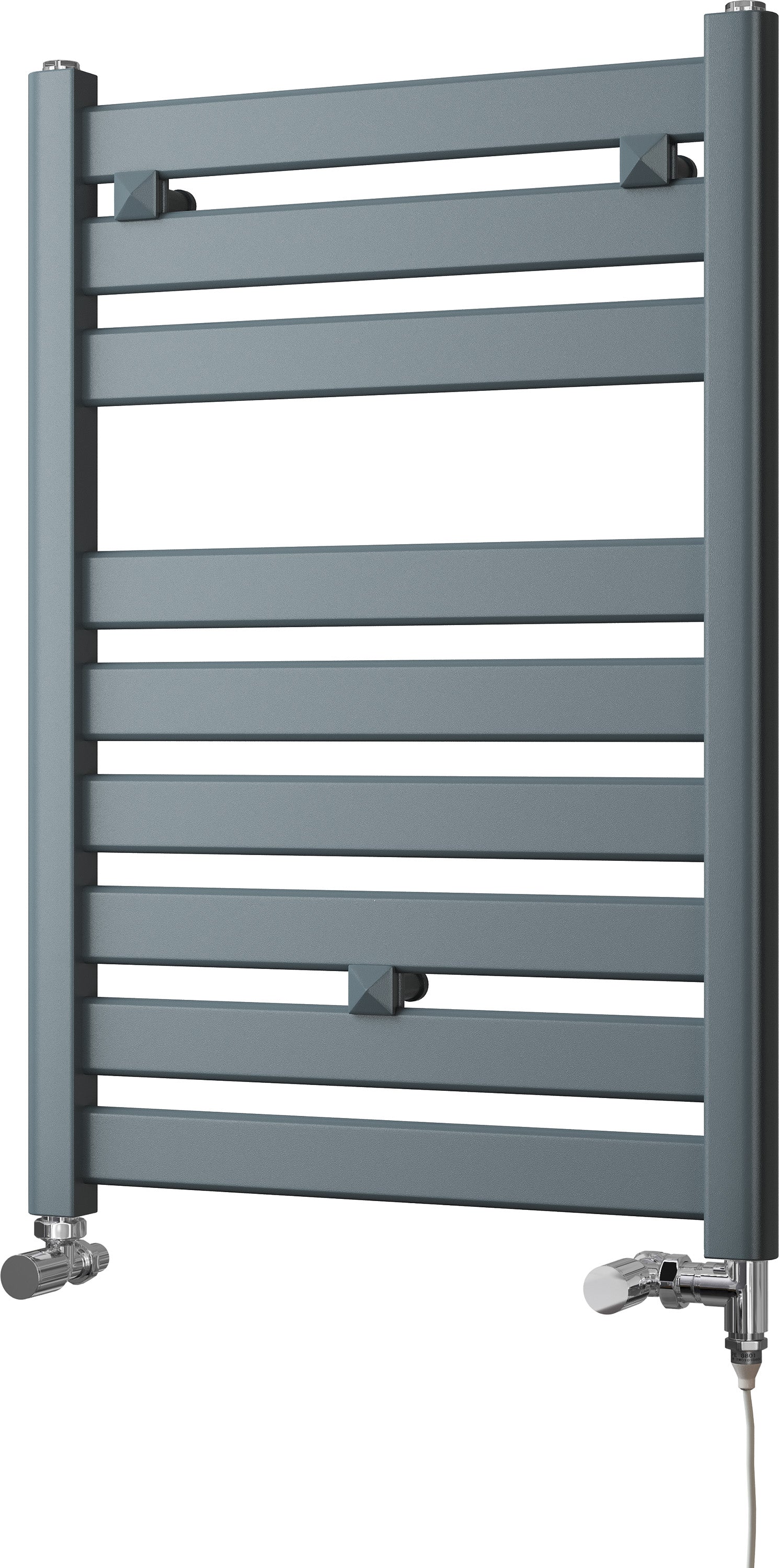 Capri - Anthracite Dual Fuel Towel Rail H719mm x W500mm Standard - Straight