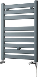Capri - Anthracite Dual Fuel Towel Rail H719mm x W500mm Standard - Straight