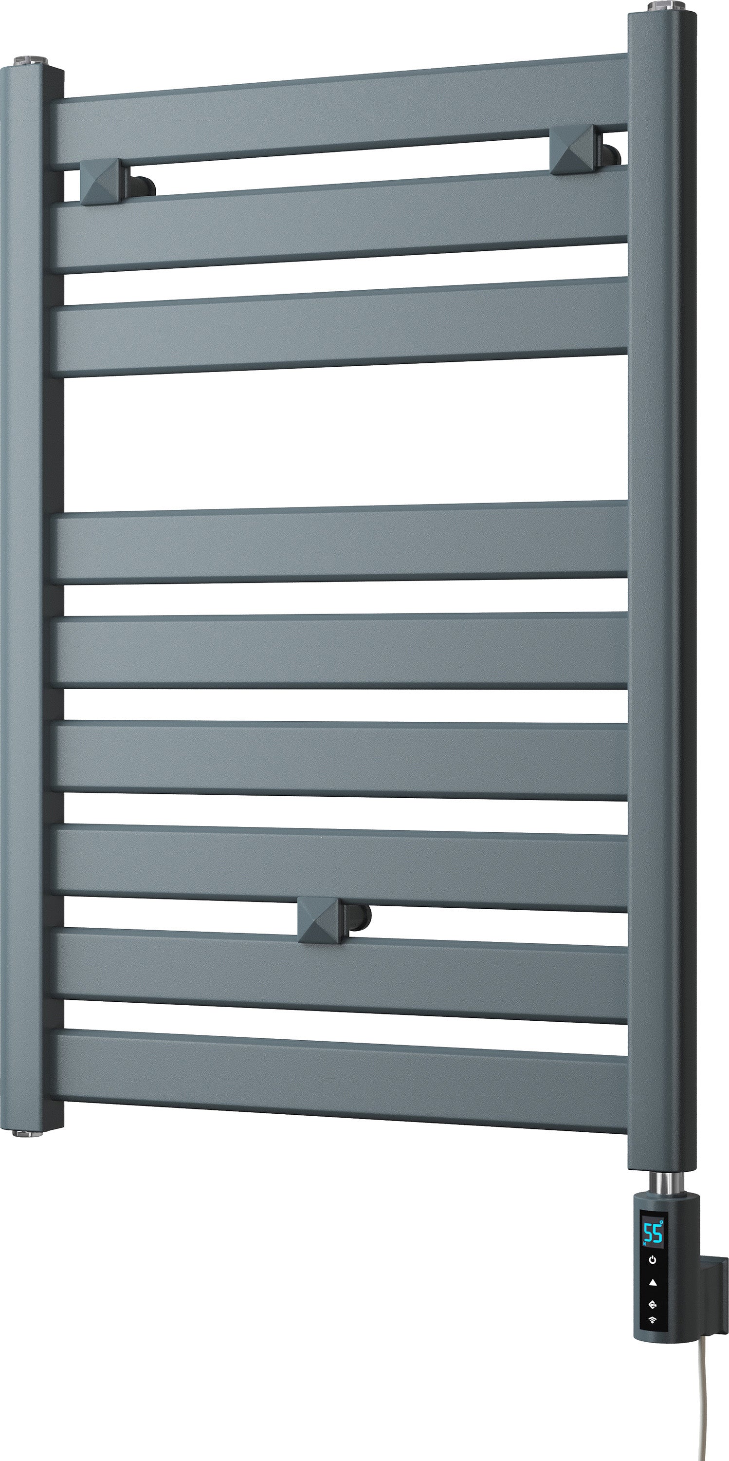 Capri - Anthracite Electric Towel Rail H719mm x W500mm Straight 300w Thermostatic WIFI
