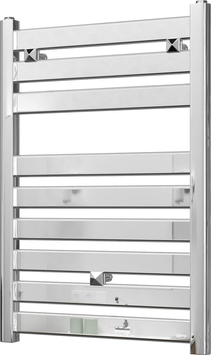 Capri - Chrome Towel Radiator - H719mm x W500mm - Straight