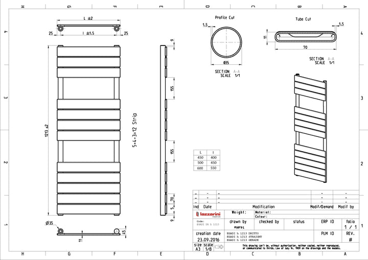 Egadi - Chrome Electric Towel Rail H1213mm x W500mm 300w Thermostatic WIFI