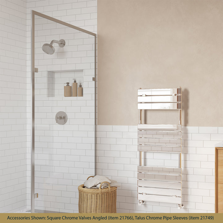 Egadi - Chrome Towel Radiator - H1213mm x W500mm - Straight