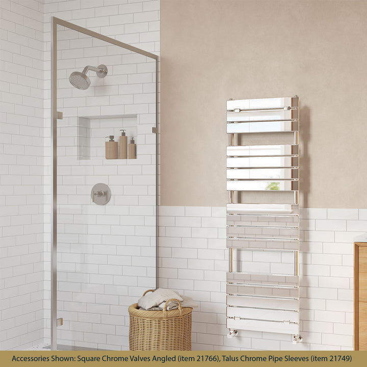 Egadi - Chrome Towel Radiator - H1512mm x W500mm - Straight