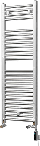 Roma - Chrome Dual Fuel Towel Rail H1230mm x W400mm Thermostatic WIFI - Straight