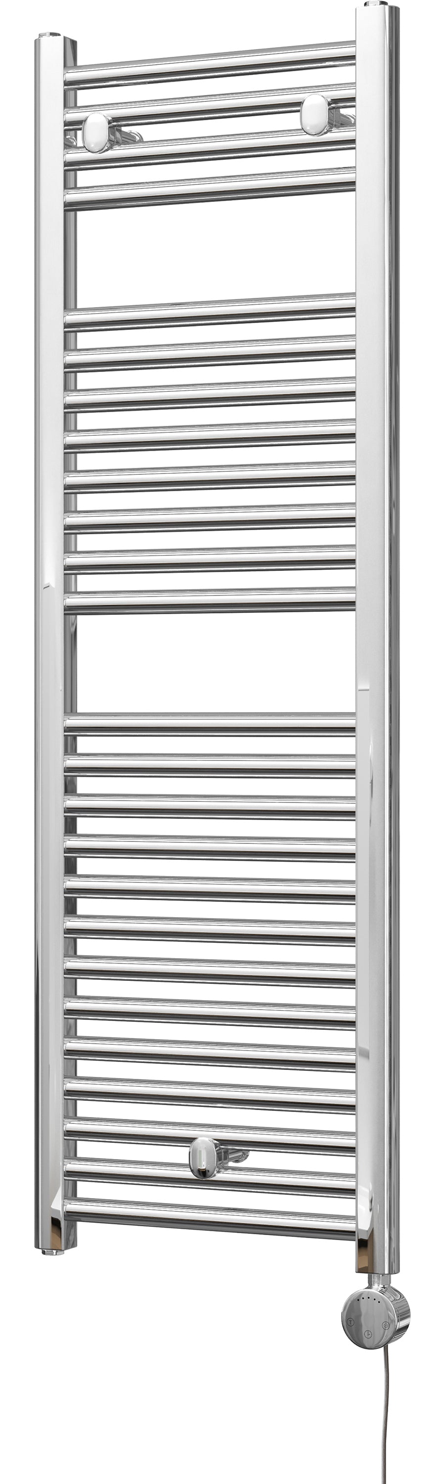 Roma - Chrome Electric Towel Rail H1230mm x W400mm Straight 300w Thermostatic