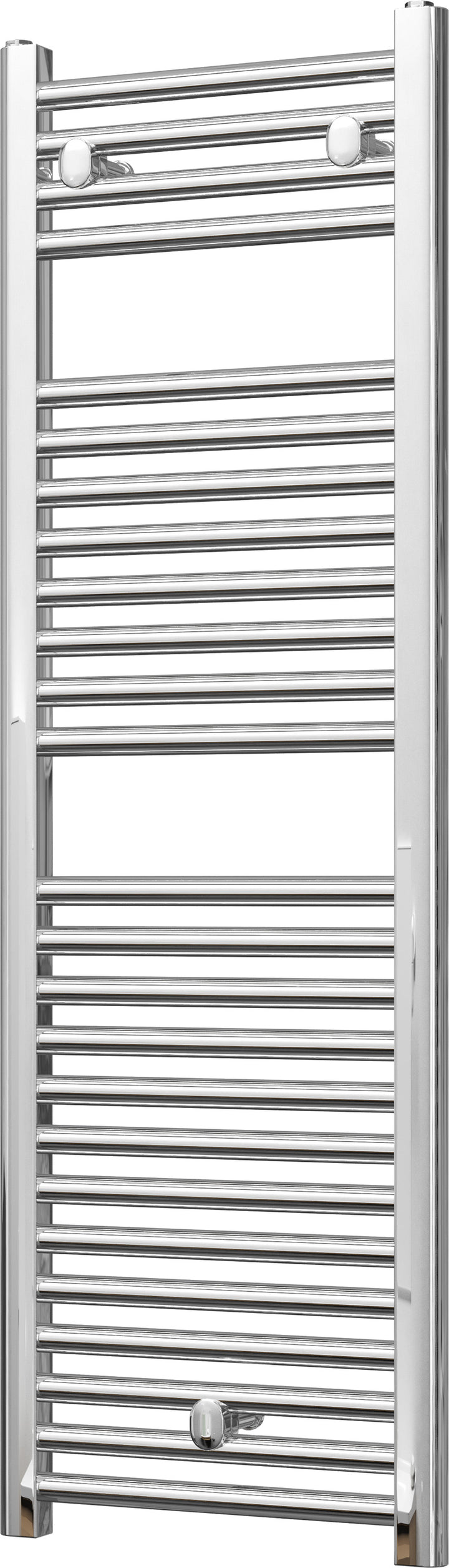 Roma - Chrome Heated Towel Rail - H1230mm x W400mm - Straight