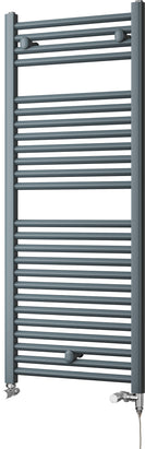 Roma - Anthracite Dual Fuel Towel Rail H1230mm x W500mm Standard - Straight