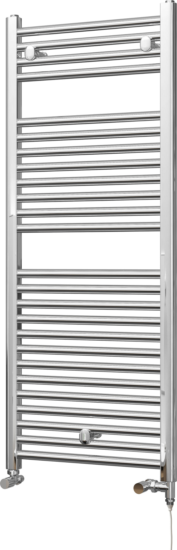 Roma - Chrome Dual Fuel Towel Rail H1230mm x W500mm Standard - Straight