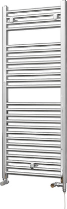 Roma - Chrome Dual Fuel Towel Rail H1230mm x W500mm Standard - Straight