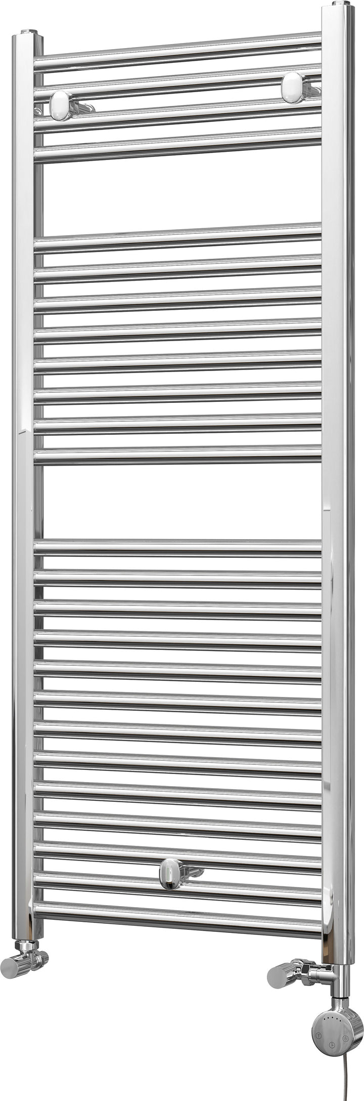 Roma - Chrome Dual Fuel Towel Rail H1230mm x W500mm Thermostatic - Straight