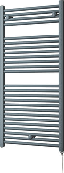 Roma - Anthracite Electric Towel Rail H1230mm x W600mm Straight 600w Standard