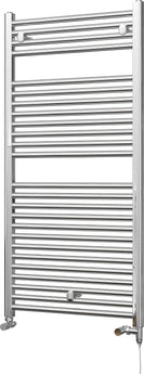 Roma - Chrome Dual Fuel Towel Rail H1230mm x W600mm Standard - Straight