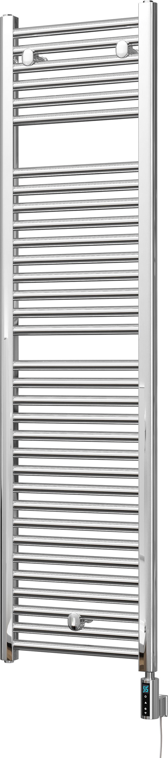 Roma - Chrome Electric Towel Rail H1512mm x W400mm Straight 300w Thermostatic WIFI