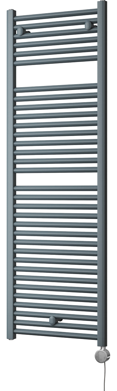 Roma - Anthracite Electric Towel Rail H1512mm x W500mm Straight 600w Thermostatic