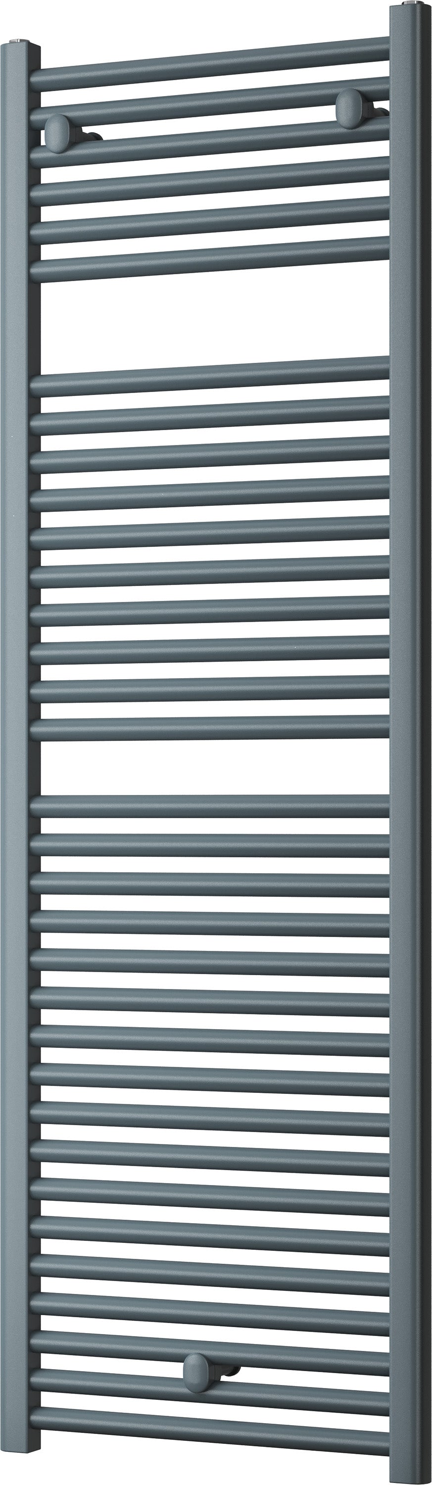 Roma - Anthracite Heated Towel Rail - H1512mm x W500mm - Straight