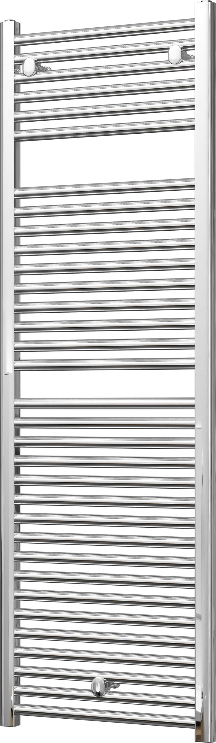 Roma - Chrome Heated Towel Rail - H1512mm x W500mm - Straight