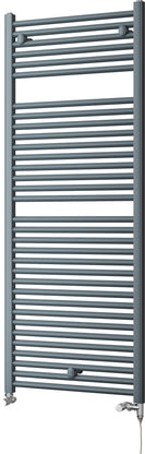 Roma - Anthracite Dual Fuel Towel Rail H1512mm x W600mm Standard - Straight