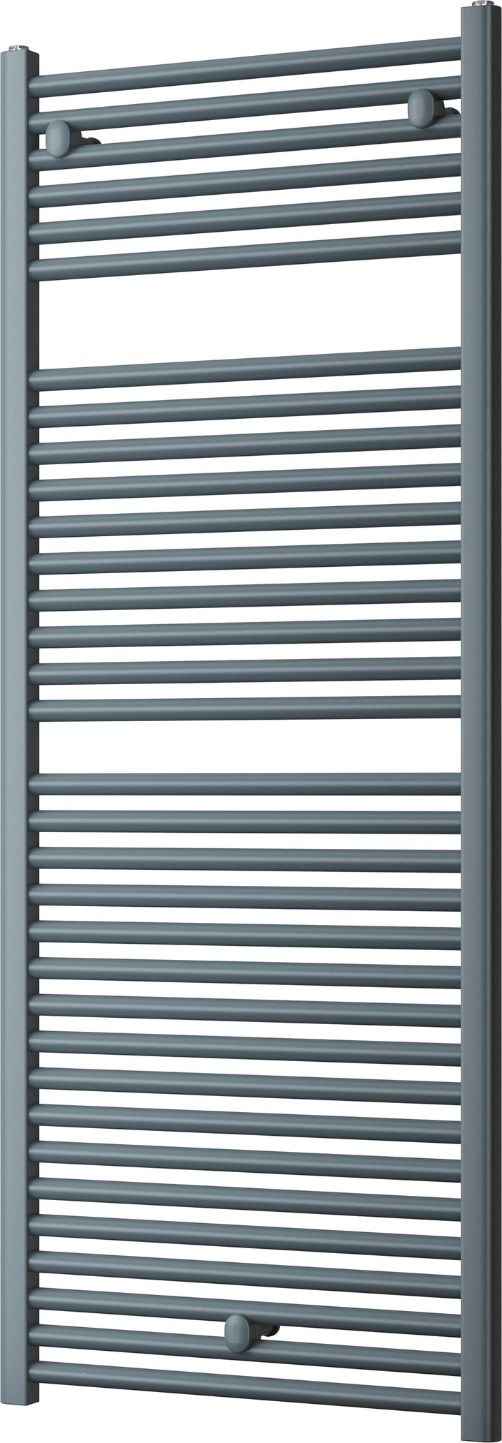 Roma - Anthracite Heated Towel Rail - H1512mm x W600mm - Straight