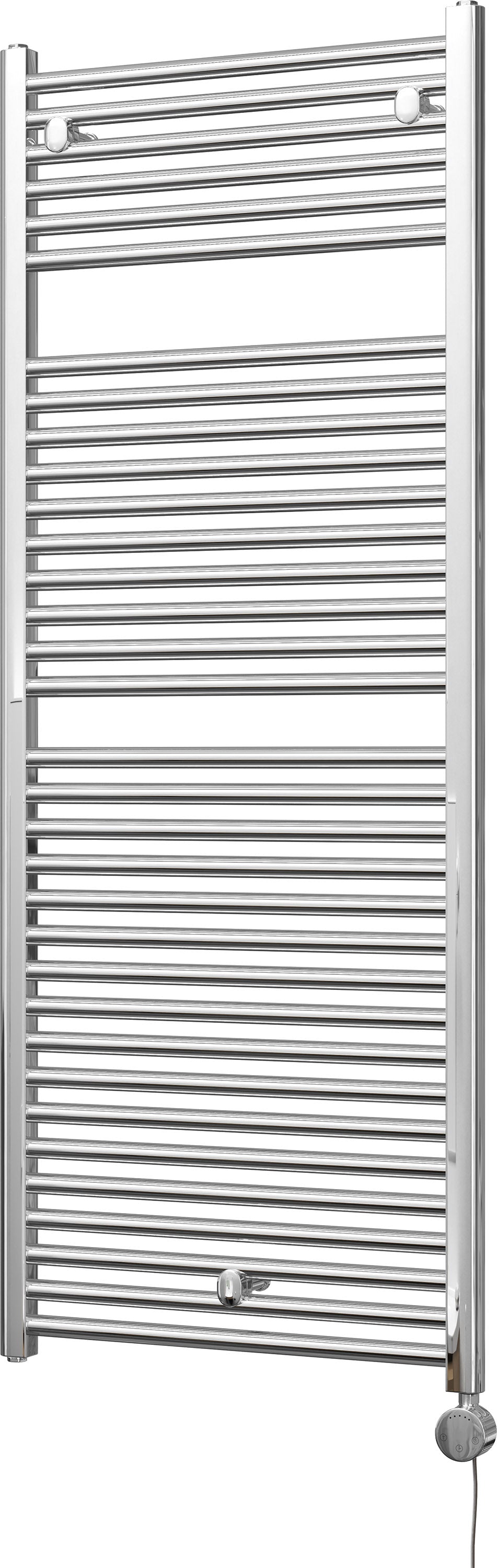 Roma - Chrome Electric Towel Rail H1512mm x W600mm Straight 600w Thermostatic