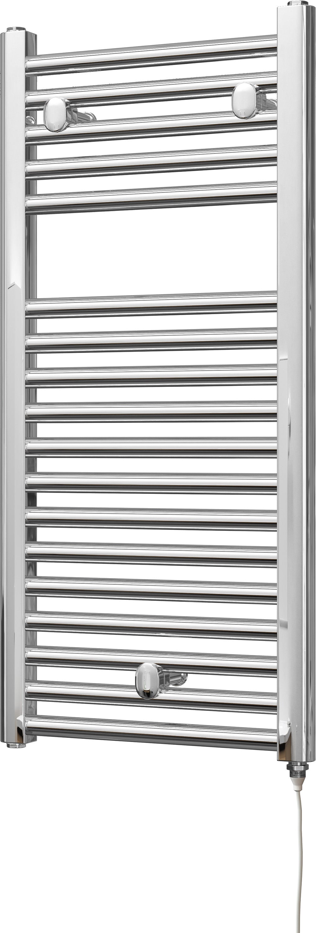 Roma - Chrome Electric Towel Rail H842mm x W400mm Straight 200w Standard