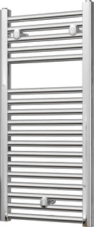 Roma - Chrome Heated Towel Rail - H842mm x W400mm - Straight