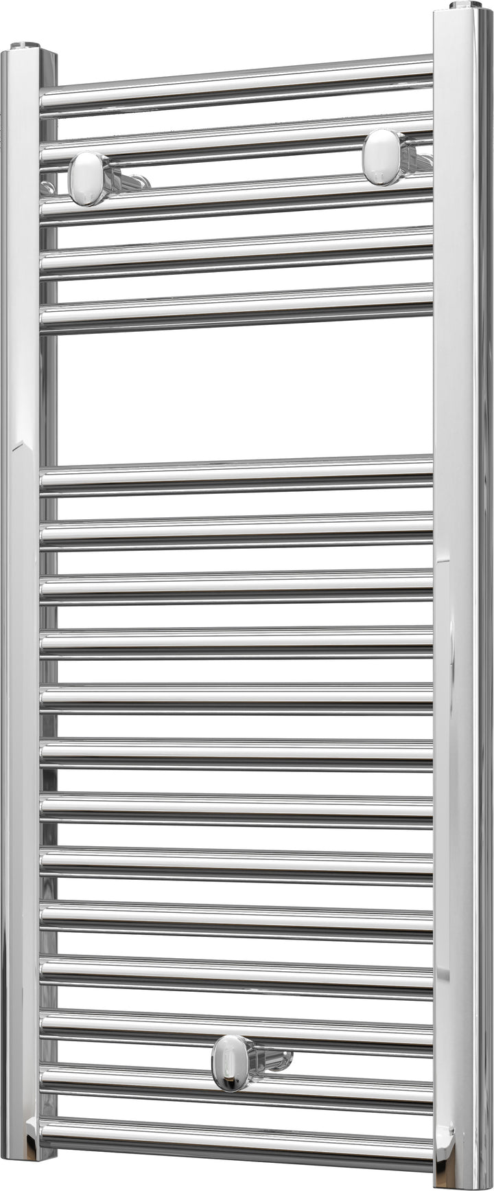 Roma - Chrome Heated Towel Rail - H842mm x W400mm - Straight