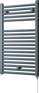 Roma - Anthracite Electric Towel Rail H842mm x W500mm Straight 400w Standard
